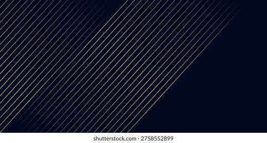 Dark abstract background with luxurious and elegant golden diagonal lines. Premium and modern background for website, poster, banner. EPS. 2