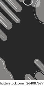Dark abstract background with minimalist geometric shapes and lines in shades of gray.Suitable for technology-focused content, professional presentations,or modern digital art,conveying sophistication