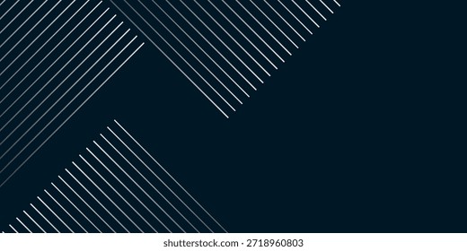 Fundo abstrato escuro com decoração listrada branca minimalista. Design listrado brilhante com espaço vazio para texto ou mensagem.
