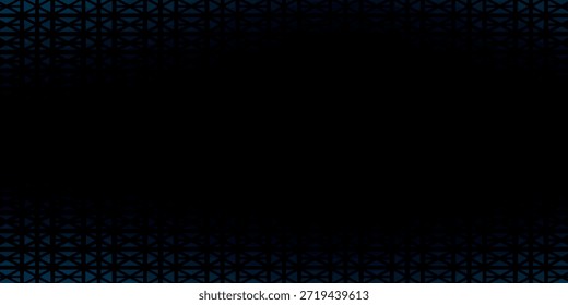 Dark abstract background with modern blue triangle pattern. Futuristic geometric shape arrangement design for cover, banner, brochure, certificate, presentation and website. VOL. 2