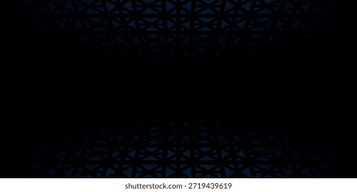 Dark abstract background with modern blue triangle pattern. Futuristic geometric shape arrangement design for cover, banner, brochure, certificate, presentation and website. VOL. 5