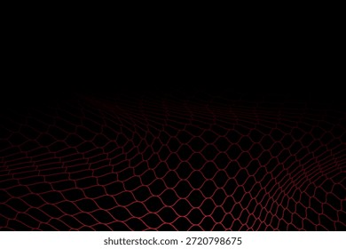 Dunkler abstrakter Hintergrund mit modernen roten gewellten Linien Dekoration. Netzartiges Hintergrunddesign für Cover, Broschüre, Karte, Zertifikat und Präsentation. VOL. 5