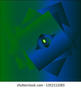 Dark abstract background with mystical eye. 