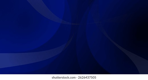 Dark abstract background with neon lines, glow. Blue blurred background, light effects.