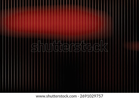 Dark Abstract Background with Ominous Blurred Red Light Source and Vertical Geometric Grid Texture for Horror and Cinematic Design