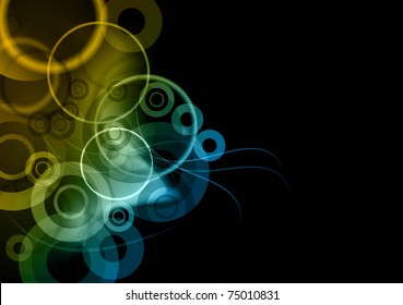 Dark abstract background on the black