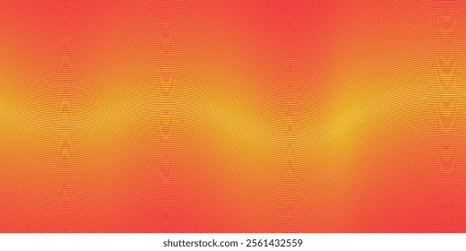 Dark abstract background with orange and blue wave lines. Modern flowing wave lines design element. Futuristic technology concept. Suit for poster, banner, brochure, business, website
