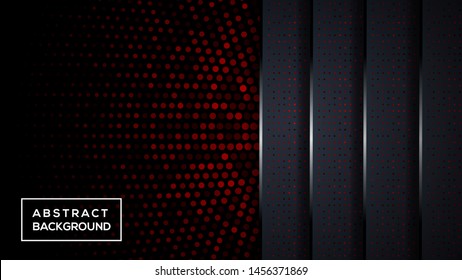 Dark abstract background  overlap layers. Texture with grey and arrow element decoration. Modern Background Design. vector illustration . RED color