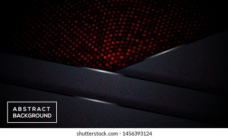 Dark abstract background  overlap layers. Texture with RED and Red glitter element decoration. Modern Background Design. vector illustration . RED color. 