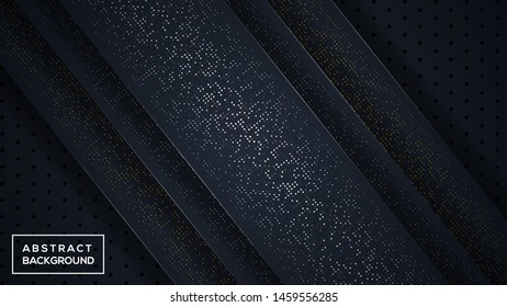 Dark abstract background  overlap layers with glitter Texture element decoration. Modern Background Design. vector illustration 