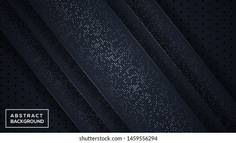Dark abstract background  overlap layers with glitter Texture element decoration. Modern Background Design. vector illustration 