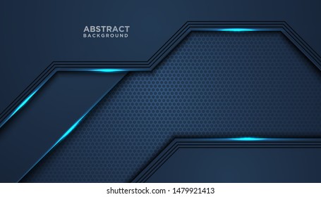 Dark abstract background with overlap layers. Luxury design concept.