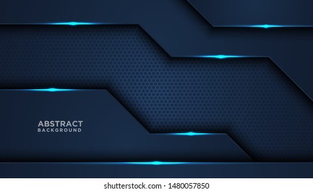 Dark abstract background with overlap layers. Luxury design concept. EPS 10