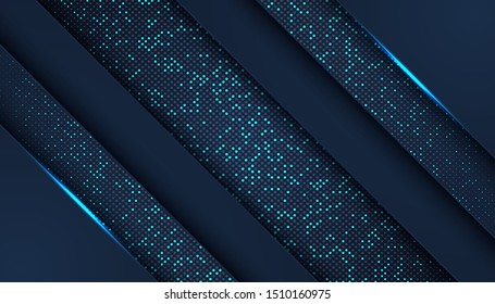 Dark abstract background with overlap layers. Luxury design concept