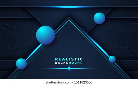 Dark abstract background with overlap layers. Luxury design concept