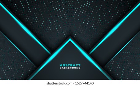 Dark abstract background with overlap layers. Luxury design concept. EPS 10