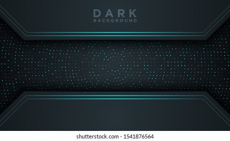 Dark abstract background with overlap layers. Luxury design concept. EPS 10