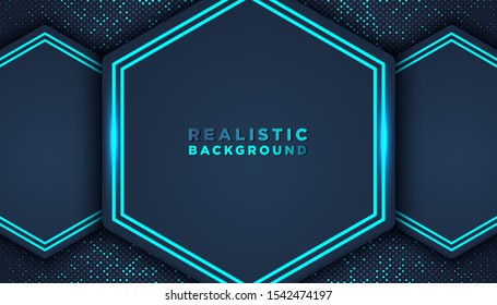 Dark abstract background with overlap layers. Luxury design concept. EPS 10