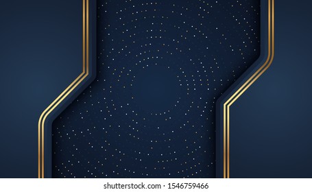 Dark abstract background with overlap layers. Luxury design concept. EPS 10
