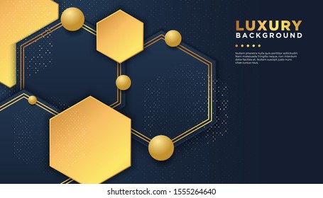 Dark abstract background with overlap layers. Luxury design concept. EPS 10