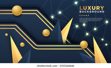 Dark abstract background with overlap layers. Luxury design concept. EPS 10