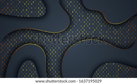 Dark abstract background with overlap layers. Luxury design concept. EPS 10