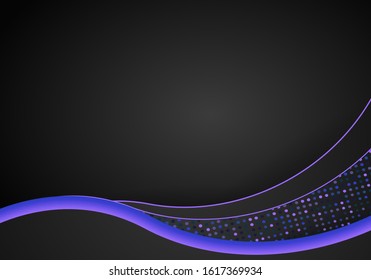 Dark abstract background with paper shapes overlap layers. Luxury and modern concept texture with silver glitters dots element decoration. glitters halftone. Modern vector design template.