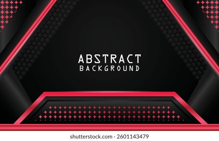 Dark abstract background with dark red overlap layers design