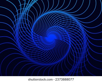 Dark abstract background with shining waves. Shiny moving lines design element. Modern blue purple gradient flowing wave lines. Futuristic technology concept. Vector illustration.