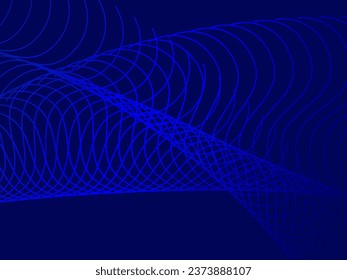 Dark abstract background with shining waves. Shiny moving lines design element. Modern blue purple gradient flowing wave lines. Futuristic technology concept. Vector illustration.