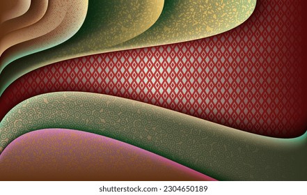 dark abstract background space on lighting overlap layers dimension template banner web design with doodles and various shapes modern art isolated vector graphic geometric frames painted