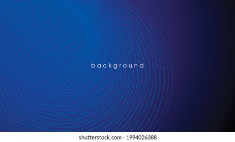 Dark abstract background with swirling lines circle, vector