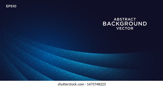 Dark abstract background technology. Modern shape with light and dots style. Creative trendy backdrop for your website, poster, brochure, presentation. Geometric vector illustration