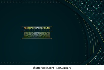 Dark abstract background vector, overlapping layers with space for text, Texture with sparkling circles. EPS 10