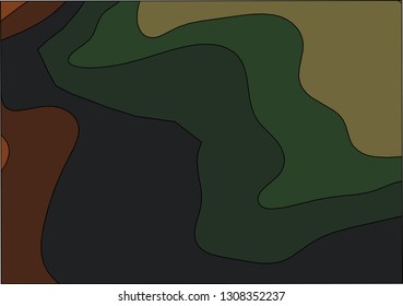 Dark abstract background. Vector background of wavy dark stripes. Wavy pattern with black lines. Designer background for decorative illustrations