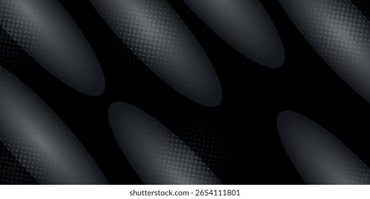 Dark abstract background with white halftone dots and bright lights.