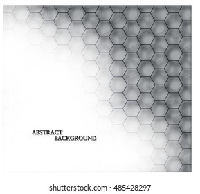 Dark abstract background.Black hexagons