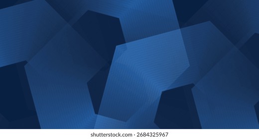 Fundo azul abstrato escuro. Plano de fundo de apresentação abstrata de faixas de linha modernas. Corte de papel de luxo simples abstrato moderno