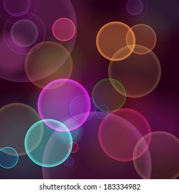 dark abstract blurred circular bokeh lights background