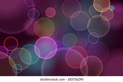 dark abstract blurred circular bokeh lights background