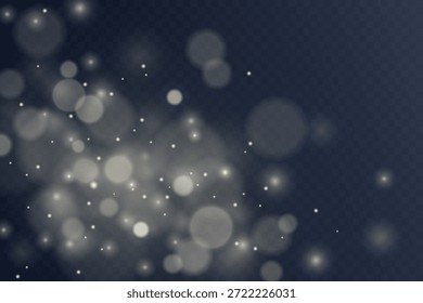 Fondo bokeh abstracto oscuro con partículas de luz brillante.