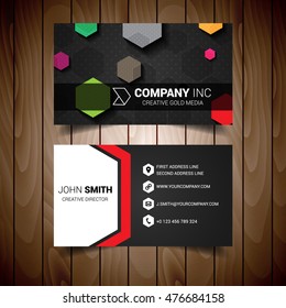 Dark Abstract Business Card