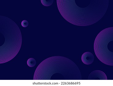 Dark abstract circle lines modern business background. Gradient wave line technology futuristic. premium design