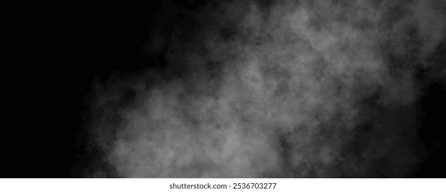 Dark Abstract Cloudscape with Dense Smoke and Fog in a Gloomy Sky
