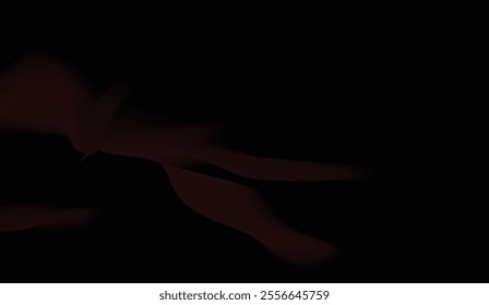 Dark abstract composition with flowing deep red shapes, creating a mysterious and dramatic atmosphere, perfect for modern art and creative background designs