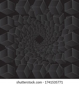 Dark abstract cubes paint background. Modern screen vector design for mobile app