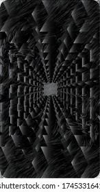 Dark abstract cubes paint background. Modern screen vector design for mobile app