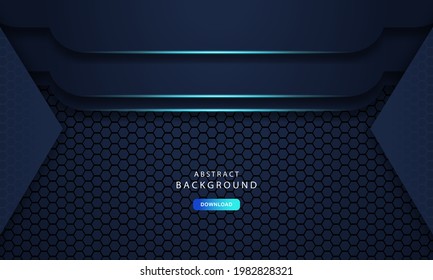 dark abstract dimension on hexagon texture background