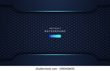 dark abstract dimension on hexagon texture background