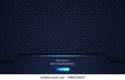 dark abstract dimension on hexagon texture background